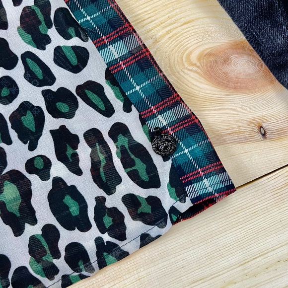 Maison Scotch Punk Radar Sheer Mixed Print Shirt - Picture 9 of 12